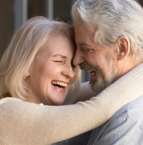 An image of two over 50s dating